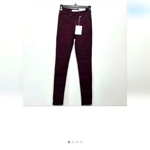 Kansan maroon high rise skinny jean